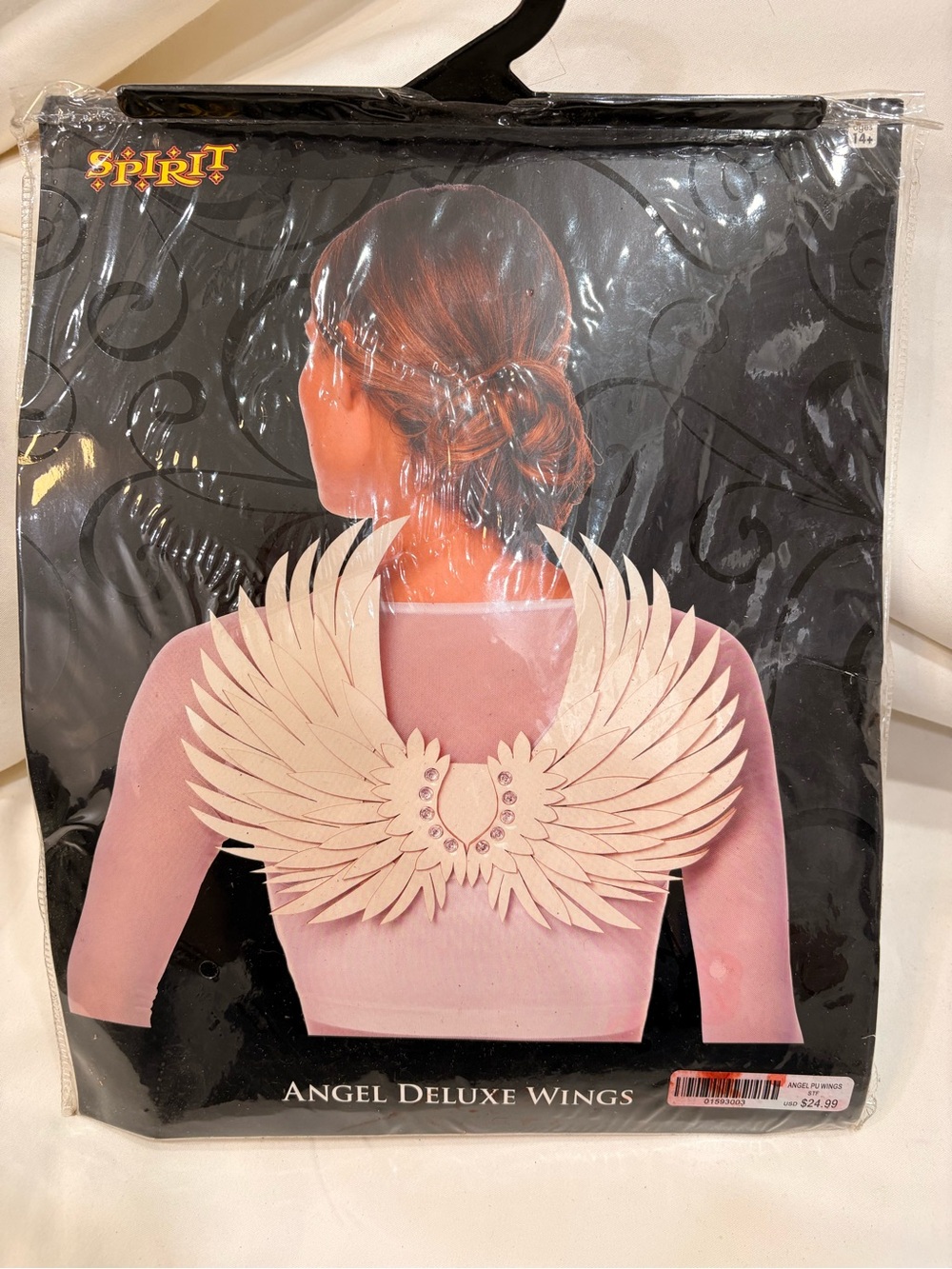 Spirit Halloween White Angel Deluxe Wings With Rhinestone